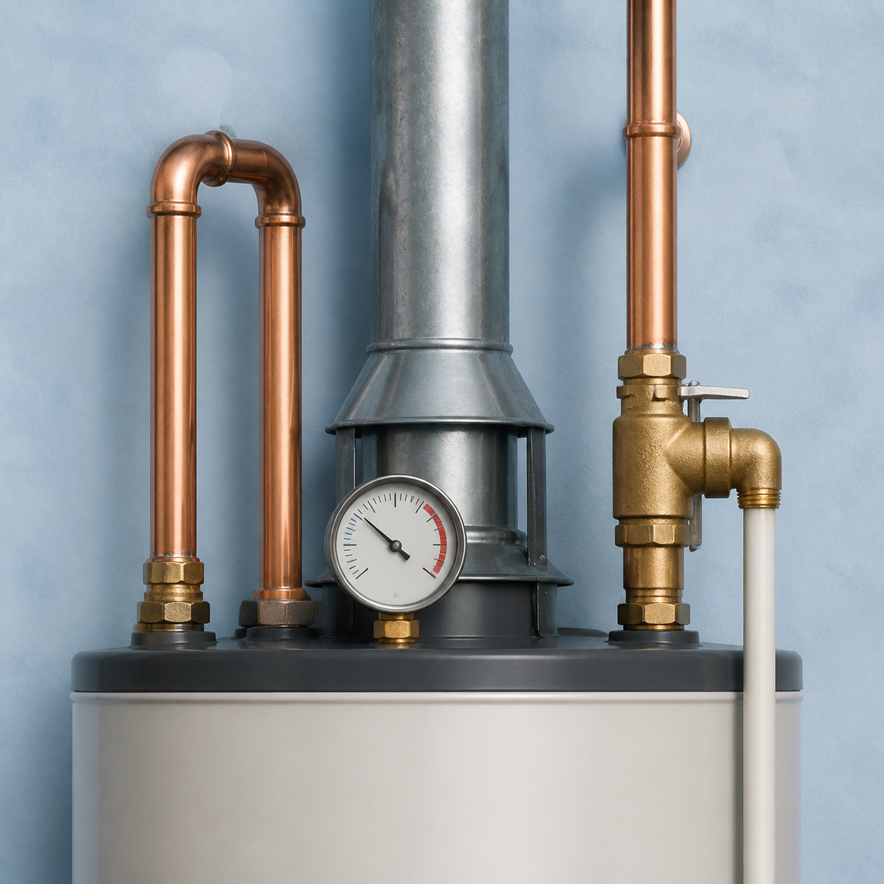 Water-heater connection detail